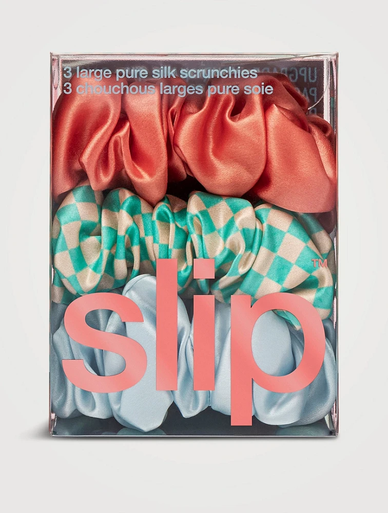 Slip® Pure Silk Large Scrunchies - Sea Mist