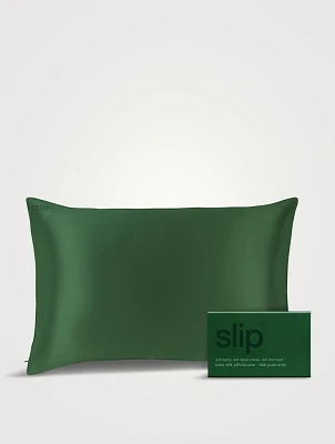 Pure Silk Queen Pillowcase - Moss Green