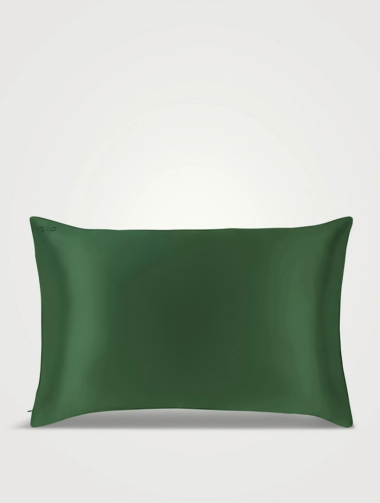 Pure Silk Queen Pillowcase - Moss Green