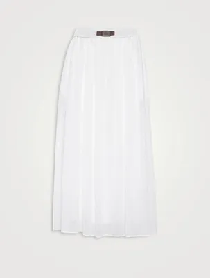 Cotton Organza Midi Skirt