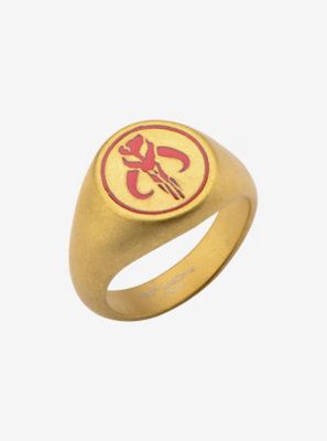 Star Wars Enamel Filled Mandalorian Symbol Ring