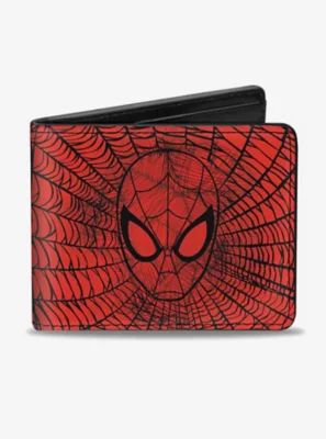 Marvel Spider-Man Face Web Sketch Bi-Fold Wallet