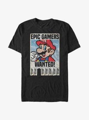 Nintendo Super Mario Epic Gamers Wanted T-Shirt