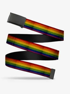 Weathered Rainbow Pride Flag Clamp Belt