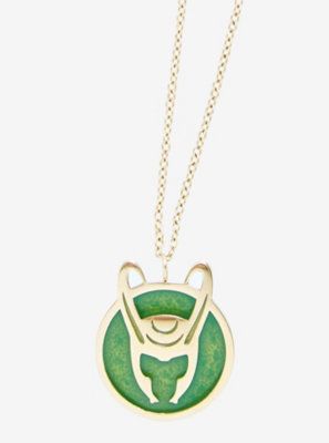 Marvel Loki Helmet Symbol Pendant Necklace