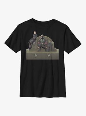 Star Wars The Mandalorian Throne Of Boba Fett Youth T-Shirt