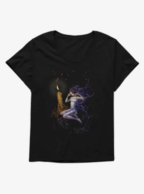 Fairies By Trick Candle Fairy Womens T-Shirt Plus