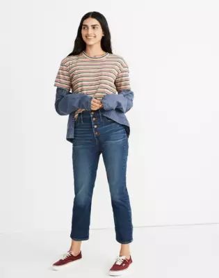 The Tall Perfect Vintage Jean in Clearview Wash: Button-Front Comfort Stretch Edition