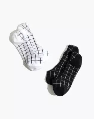 Two-Pack Grid Low-Profile Socks