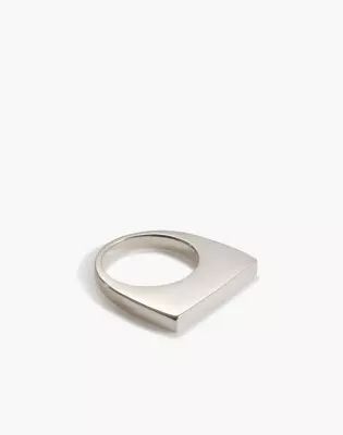 Charlotte Cauwe Studio Flat Square Ring in Sterling Silver