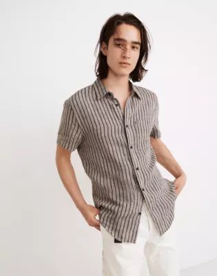 Linen Perfect Short-Sleeve Shirt Stripe