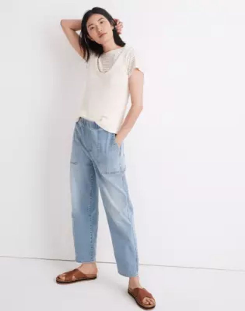 Pull-On Relaxed Jeans Bellview Wash