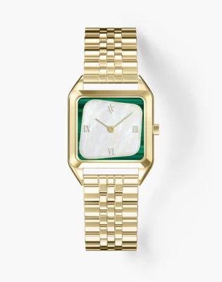 VANNA Geminus Malachite and Mother of Pearl Watch