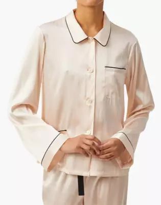Morgan Lane Silk Ruthie Long-Sleeve Pajama Top