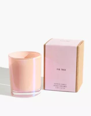 Esselle Pink Iridescent Glass Candle - Fig Tree
