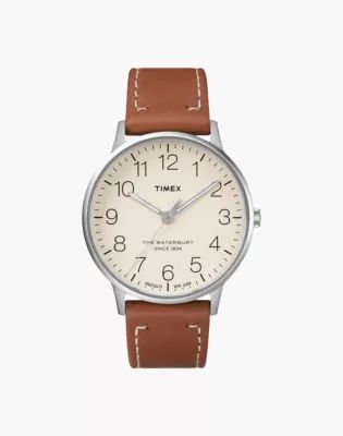 TIMEX Waterbury Classic 40mm Leather Strap Watch
