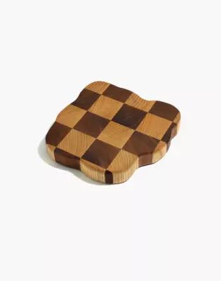 SIRKEL Checkered Wooden Organic Cutting Board