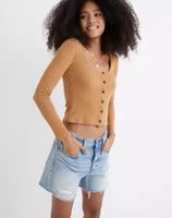 Relaxed Mid-Length Denim Shorts Steenwick Wash: Ripped Edition