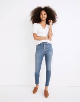 10" High-Rise Skinny Crop Jeans Bradfield Wash