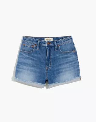 Curvy High-Rise Denim Shorts in Lavista Wash