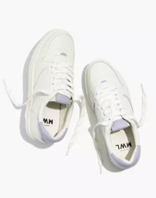 Court Low-Top Sneakers in White and Purple