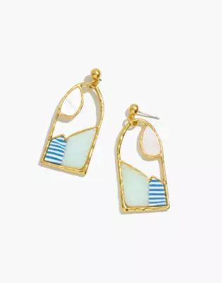 Patchwork Stone Statement Earrings
