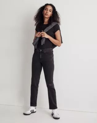 The Perfect Vintage Straight Jean Rosella Wash: Ripped Edition