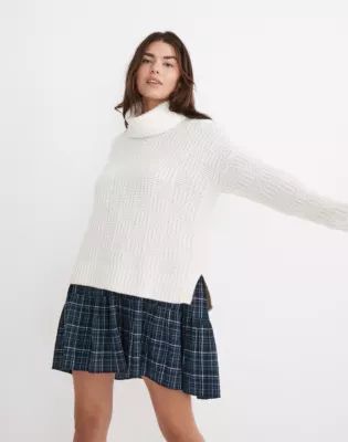 Checkered Turtleneck Sweater