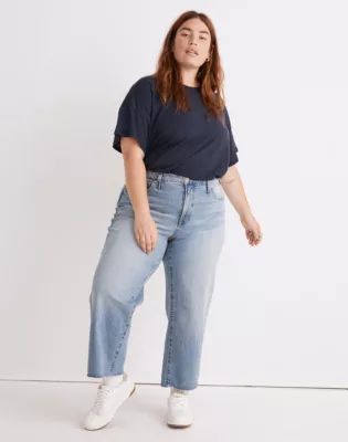The Plus Perfect Vintage Wide-Leg Crop Jean in Catlin Wash