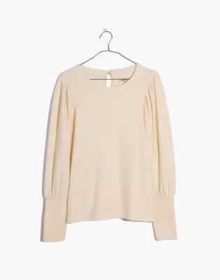 Plus Brushed Puff-Sleeve Top