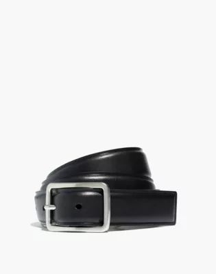 Square-Buckle Leather Belt