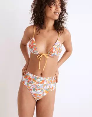 Madewell x OOKIOH Ipanema String Bikini Top Floral Print