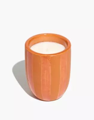 Striped Ceramic Candle