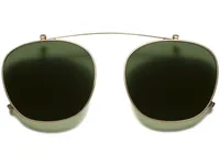 Felix Clip-On Medium in Polished Gold with Green Lenses | Warby Parker