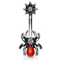 Spider Navel Barbell 14g