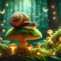 Mossy Mushroom Mushy Snail