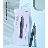 Slanted Mouth Hollow Eyebrow Tweezers – Stylish Design for Precise Grooming and Body Hair