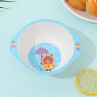 bamboo Fiber blue bear Double-Eared Bowl