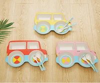 tableware / Bamboo fiber small Truck three-piece set – Yellow
