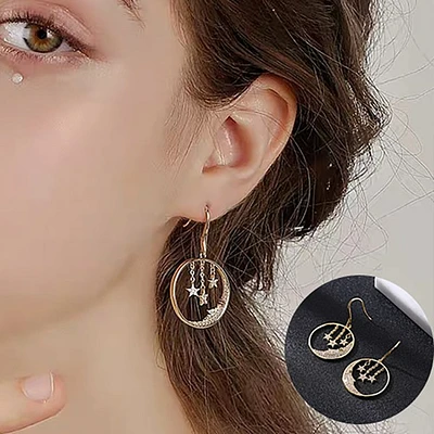 classic circle stars women earring | stylish accessories