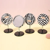 Zebra Pattern Small Table Mirror – Cute and Sturdy Design