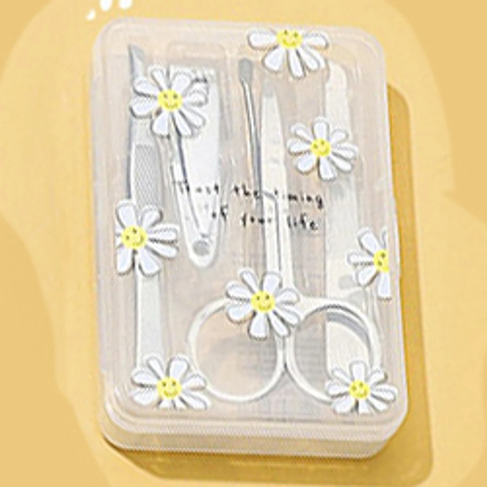 Manicure 5-Piece Set – Cute and Stylish Kit with Trimmer, Tweezers, Nail Cutter, Nail File, and Acne/Earwax Remover