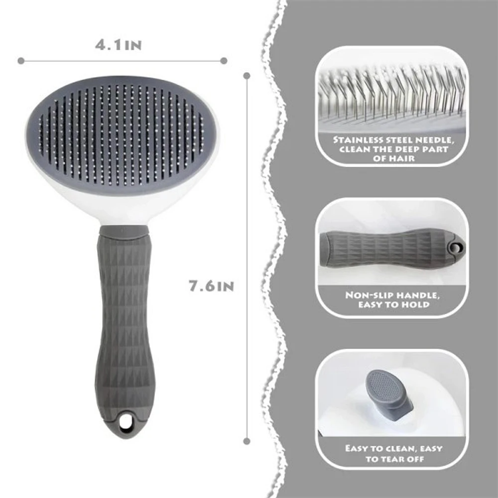 New Pet Comb Stainless Steel Needle Dog And Cat Hair Removal Floating Cleaning Beauty Skin Care Brush