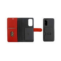 Samsung Galaxy S20 5G Uunique Black/Red Nutrisiti 2-in-1 Eco Leather Folio &amp; Detachable Case