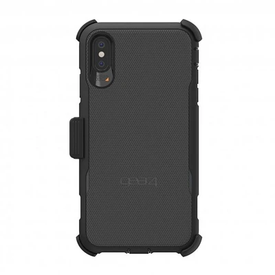 iPhone Xs Max Gear4 D3O Black Platoon Case w/ Holster