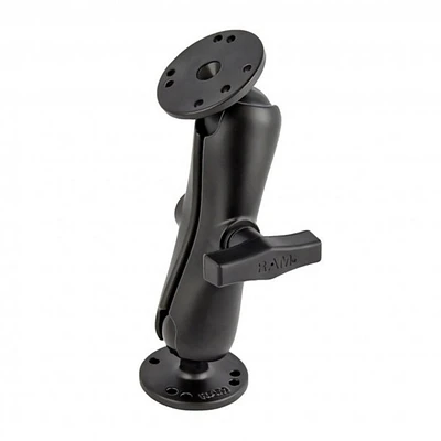 RAM Double Ball Mount with Two Round Plates - C Size - Medium Arm