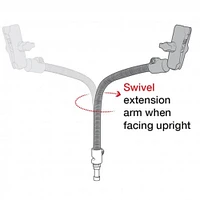 RAM Quick Release 18 Arm Extension for Wheelchairs - B Size