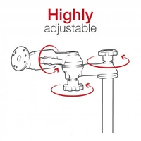 RAM Tele-Pole with 8 &amp; 9 Poles, Double Swing Arms &amp; Round Plate