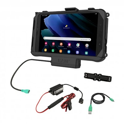 RAM Powered Dock for Tab Active3 &amp; Active2 with Hardwire Charger