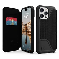 Phone 15 Plus/14 Plus UAG Metropolis Folio Case - Kevlar Black